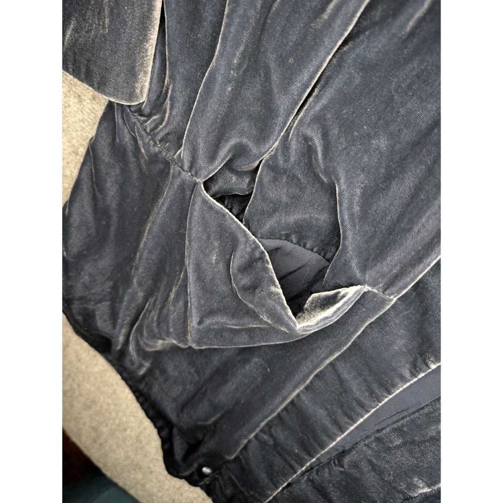 Anthropologie Women's Size XS Esme Blue Velvet Open Kimono Oversized Cardigan - Picture 3 of 11